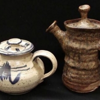3 x pieces Australian pottery teapots incl Jeff Hulme - Sold for $27 - 2017