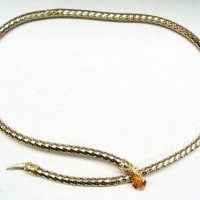 c1970's ladies gilded metal snake belt - Sold for $50 - 2017