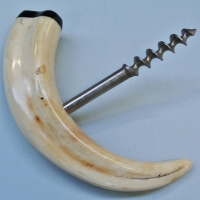 Large vintage ivory pig tusk corkscrew - Sold for $37 - 2017