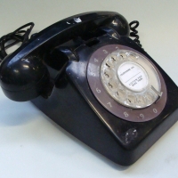 Vintage black rotary dial telephone - Sold for $35 - 2017