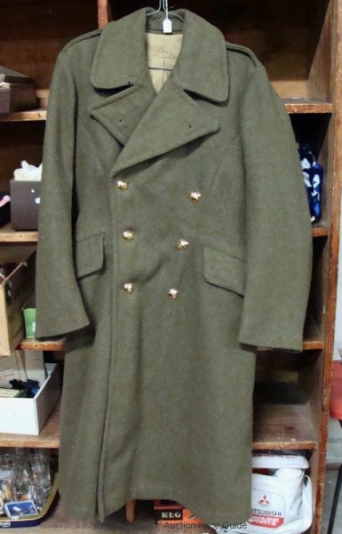 Vintage cWW2 Woolen Australian Military TRENCH COAT - original Gilded ...