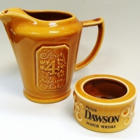 2 x Pces of vintage barware 4 Season Scotch whisky jug & Peter Dawson ashtray - Sold for $81 - 2017