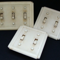 3 x Art Deco Bakelite light switches - Sold for $50 - 2017