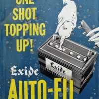 Vintage Exide Auto Fil enamel sign One Shot topping up - Sold for $137 - 2017