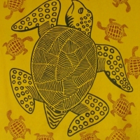 Large wall hangings with Australian Aboriginal Tiwi island design - Turtles - Sold for $93 - 2017