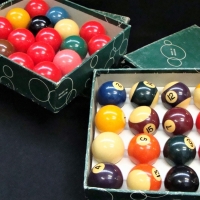 2 x Sets - Aramith SNOOKER & Pool Balls - Made in Belgium, 1 & 78 - Sold for $56 - 2017