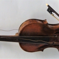 c1900 full sized German violin marked Hopf to the rear - Sold for $149 - 2017
