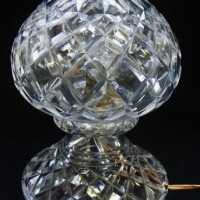 Vintage c1930's Cut Crystal Boudoir Lamp - Diamond cut design - Sold for $149 - 2017