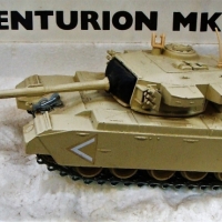 Vintage Polistil diecast ARMY TANK - CENTURION Mk 5 - metal Tank Tread, w MORTAR Crew, in original Foam mount - Sold for $43 - 2017