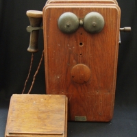 1920s Oak cased PMG wall mounted telephone - Sold for $112 - 2017