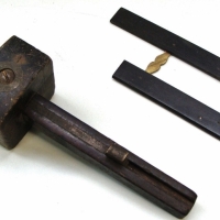 2 x Tools c1900 - ebony & brass parallel rule and rosewood mortise gauge - Sold for $31 - 2017