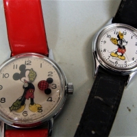 2 x Vintage Disney - Mickey Mouse watches incl Lorus & Disney Land, France - Sold for $25 - 2017