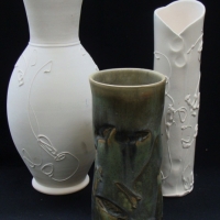 3 x Australian pottery Vases by Kevin Boyd - Sold for $27 - 2017