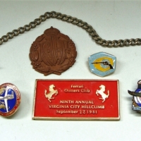 Group of Vintage badges incl Ferrari Owners Club, RAAF, Gliding, Air force association etc - Sold for $37 - 2017