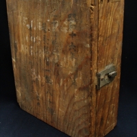 Lovely old JAPANESE Wooden Box - weathered patina, Character marks to lid - Sold for $31 - 2017