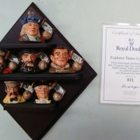 1997 6 x LEdit of 2500 Royal Doulton Explorer Tinies Collection miniature character jugs including  Marco Polo, Captain Cook, Da Gama, Scott etc with  - Sold for $236 - 2017