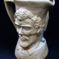 1977  Bendigo Salt Glazed Pottery Character Jug - Greg Chappell Centenary Test - Sold for $50 - 2017