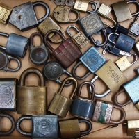 Box lot Vintage Padlocks - Sold for $35 - 2017