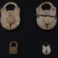 Group of Vintage Padlocks including 4  Hubball Melbourne no keys - Sold for $124 - 2017