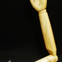Wooden articulate arm and hand - Sold for $62 - 2017