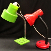 2 x 1970s goose neck desk lamps - Sold for $43 - 2017