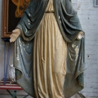 Large vintage plaster statue of the Virgin Mary - 120cm tall - Sold for $745 - 2017