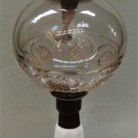 Victorian oil lamp with Milk glass base - Sold for $37 - 2017