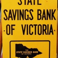 1970s State Savings bank of Victoria Agency sign - Sold for $87 - 2017