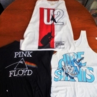3 x c1980's Tour t-shirts incl U2 1984, Dire Straits 1986 & Pink Floyd - Sold for $112 - 2017