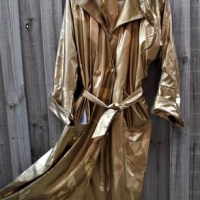 Vintage French designed 'Mimi de Paris' gold raincloat - Size small - Sold for $31 - 2017