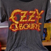 Vintage c1980/90's OZZY OSBOURNE 'Speak of the Devil' T Shirt - Black w Yellow & red Text to front & back, original label, medium size - Sold for $56 - 2017