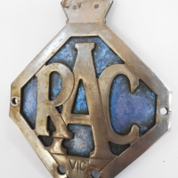 Vintage Stokes RAC Victoria bonnet badge with blue anodised back - Sold for $37 - 2017