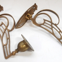 c1900 Brass Art Nouveau piano sconces with RD number - Sold for $35 - 2017