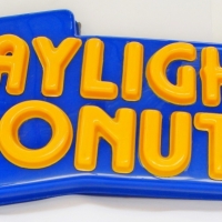 Plastic Daylight Donuts sign - Sold for $43 - 2017