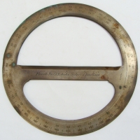 C1900 Flavelle Bros & Roberts Sydney & Brisbane bronze Protractor - Sold for $31 - 2017