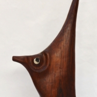 1960s abstract Danish wood sculpture by Knud Albert Denmark - Sold for $99 - 2017