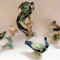 4 x German porcelain Bird figurines - Sold for $37 - 2017