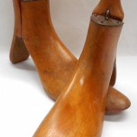 2 x Unusual wooden shoe  boot lasts - Sold for $93 - 2017
