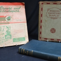 3 x Books Selling by Mail, Grocers & shopkeepers journal & 1920s Modern Grocery Display - Sold for $56 - 2017