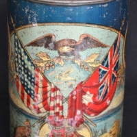 1908 Flagship Tea tin Commemorating The Visit of The United States Fleet to Australia - 1Lb - Sold for $118 - 2018