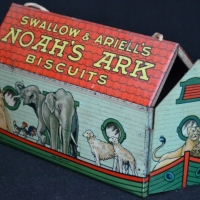 1920 Figural Noah's Ark Biscuits tin for Swallow & Ariells by Leckie & Gray M Melbourne - Sold for $1056 - 2018