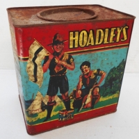 1920s Hoadleys boiled sweets tin with Scouting theme & Red Ensign flag by Horsfall Richmond - Sold for $174 - 2018