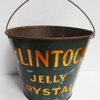 1930s Australian Tin sand bucket advertising Mclintocks Jelly crystals - Sold for $621 - 2018