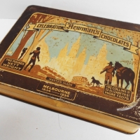 1934 Melbourne Centenary tin for Newman's Chocolates by Jas Marsh & Sons - Sold for $93 - 2018