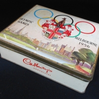 1956 Cadburys Olympic Games Melbourne chocolates tin - Sold for $43 - 2018
