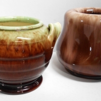 2 x Pces of 1940s Australian Pottery in brown glaze by Trent & Newtone potteries Sydney - Sold for $31 - 2018