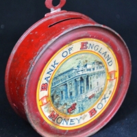 C1900 Bank of England Money Box tin - Sold for $118 - 2018