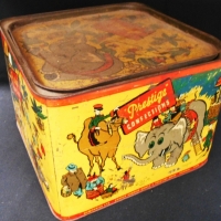 Large c1930s South African Prestige confections tin with zoo scene - Sold for $62 - 2017