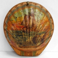 Bensdorp's Amsterdam chocolate Figural clam shell tin with sailing scene to lid - Sold for $31 - 2018