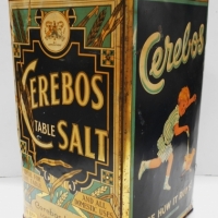 Large Cerebos Table salt tin - See how it runs - 28Lb tin - Sold for $50 - 2018